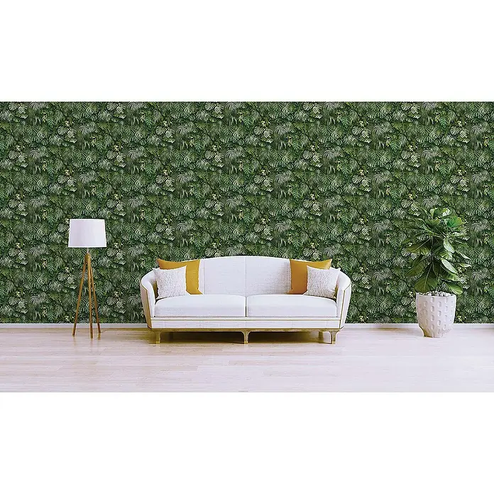 Tadessi Vliestapete M1-No.340 - Grün, Floral, 10,05 x 0,53 m