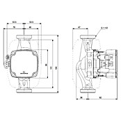 Grundfos Umwälzpumpe ALPHA1 GO 25-60 180 (Leistungsaufnahme: 4 W - 45 W, Förderhöhe: 4 m, Einbaulänge: 180 mm) | BAUHAUS
