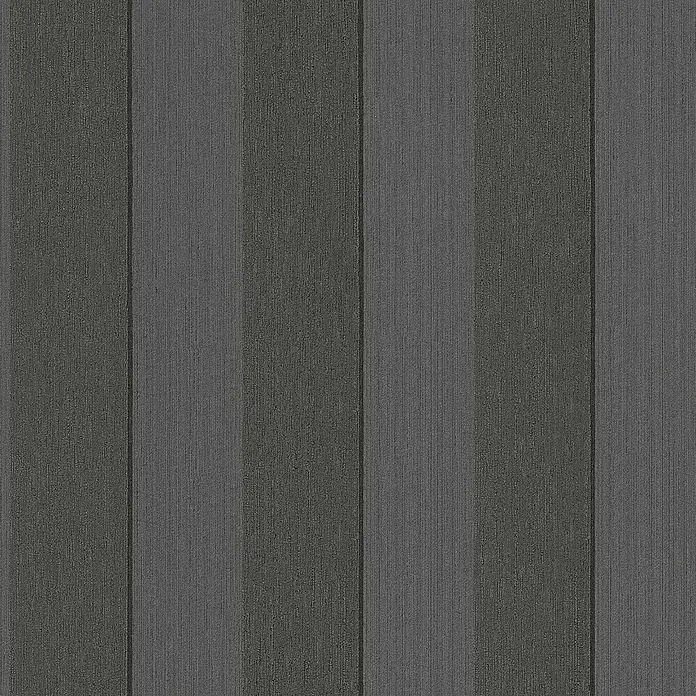 Tadessi Vliestapete M1-No.3848 - Grau, Streifen, 10,05 x 0,53 m - Strukturierte dunkelgraue Tapete mit abwechselnden vertikalen Streifen.