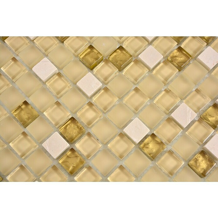 Mozaik pločica Quadrat Crystal Mix XCM M910  (30,5 x 32,2 cm, Bijele boje, Sjaj) | BAUHAUS