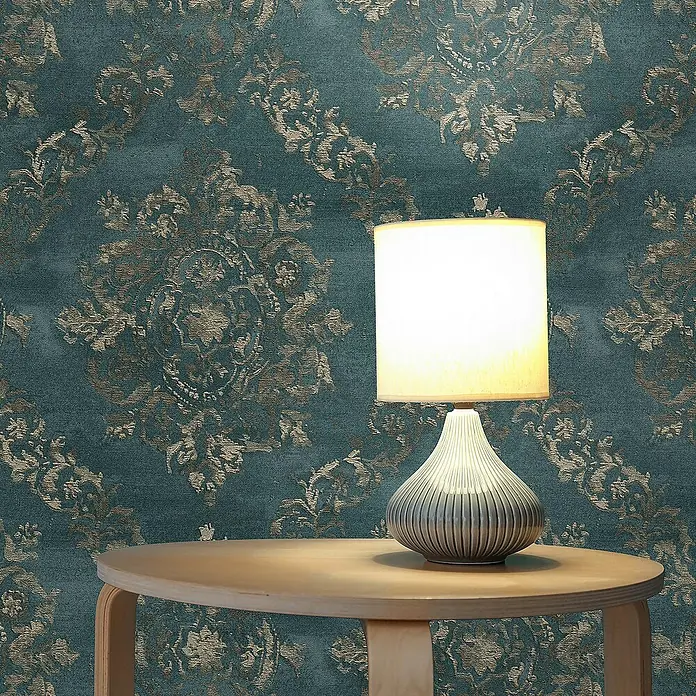 Tadessi Vliestapete M1-No.1849 - Blau, Ornament, 10,05 x 0,53 m