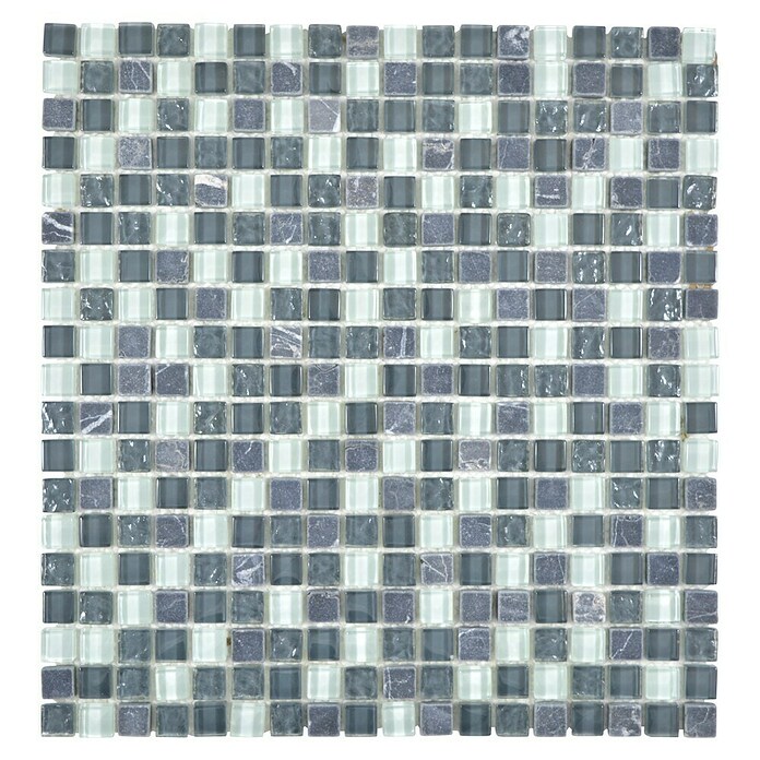 Mozaik pločica Quadrat Crystal Mix XCM M810  (30,5 x 32,2 cm, Sive boje, Sjaj) | BAUHAUS