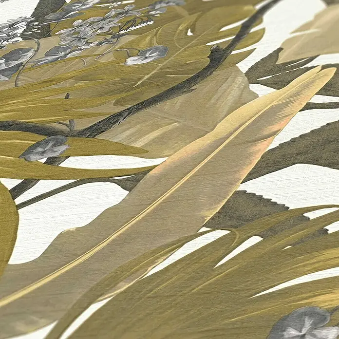 Tadessi Vliestapete M1-No.836 - Weiß, Floral, 10,05 x 0,53 m