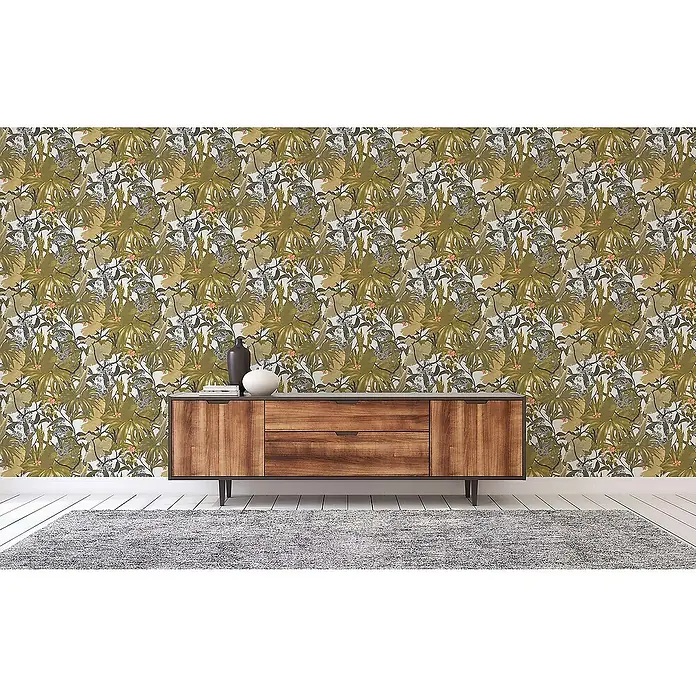 Tadessi Vliestapete M1-No.836 - Weiß, Floral, 10,05 x 0,53 m