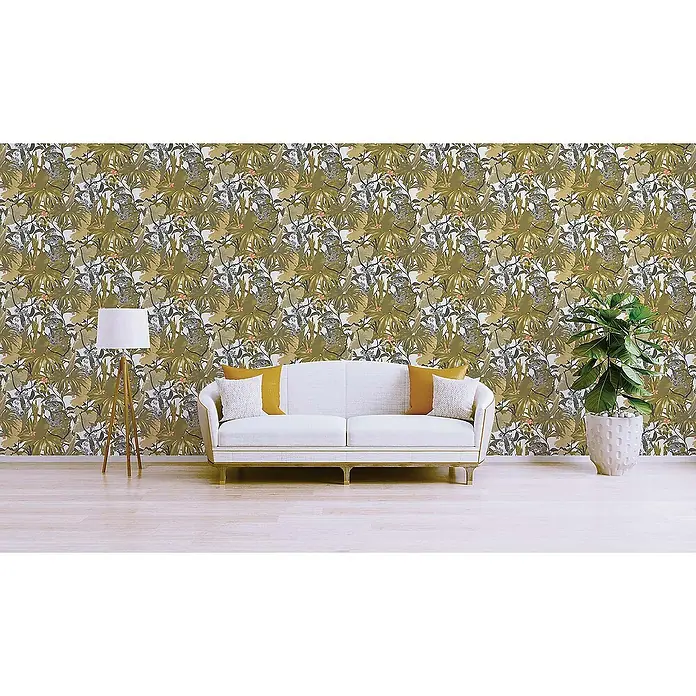 Tadessi Vliestapete M1-No.836 - Weiß, Floral, 10,05 x 0,53 m