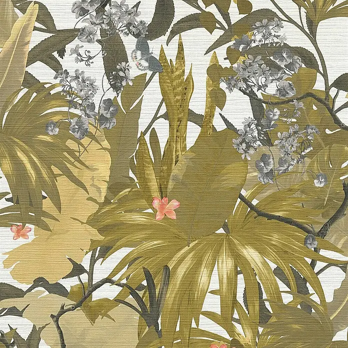 Tadessi Vliestapete M1-No.836 - Weiß, Floral, 10,05 x 0,53 m