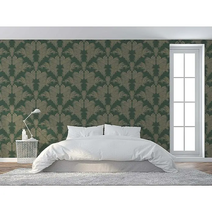 Tadessi Vliestapete M1-No.1692 - Grün, Floral, 10,05 x 0,53 m