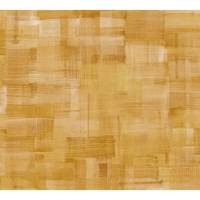 Tadessi Vliestapete M1-No.1475 - Orange, Sonstiges, 10,05 x 0,53 m - Abstraktes, goldbraunes, strukturiertes Muster mit Pinselstrichen, ähnlich gewebtem Stoff.
