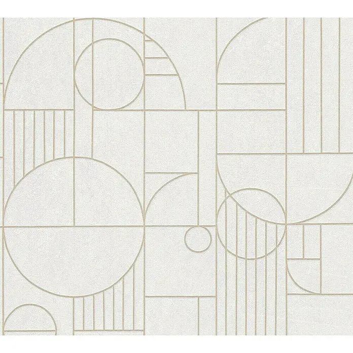 Tadessi Vliestapete M1-No.1836 - Weiß, Grafisch, 10,05 x 0,53 m