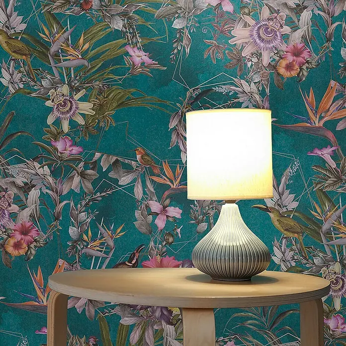 Tadessi Vliestapete M1-No.789 - Blau, Floral, 10,05 x 0,53 m