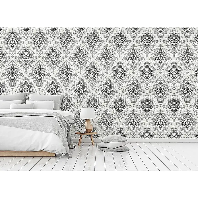 Tadessi Vliestapete M1-No.2446 - Grau, Ornament, 10,05 x 0,53 m