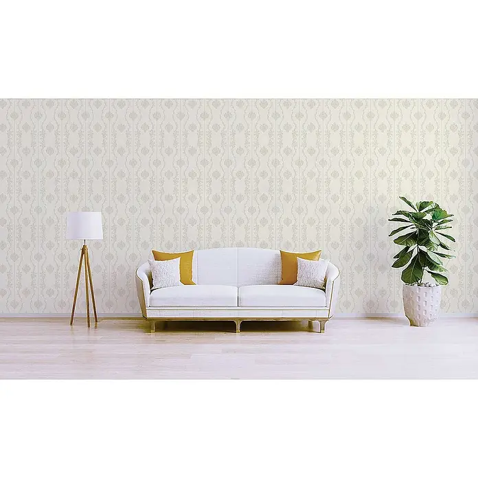 Tadessi Vliestapete M1-No.2512 - Grau, Ornament, 10,05 x 0,53 m