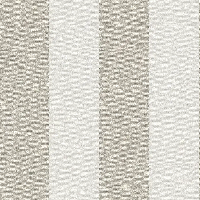 Tadessi Vliestapete M1-No.480 - Creme, Streifen, 10,05 x 0,53 m - Vertikales gestreiftes Stoffmuster in Hellbeige und Cremeweiß mit gewebter Textur.