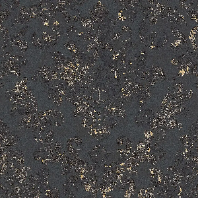 Tadessi Vliestapete M1-No.392 - Schwarz, Ornament, 10,05 x 0,53 m