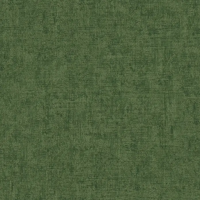 Tadessi Vliestapete M1-No.1051 - Grün, Uni, 10,05 x 0,53 m - Dunkelolivgrüner strukturierter Stoff.