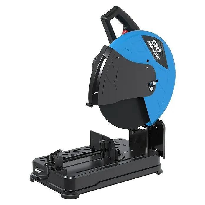 Güde Trennschneider - 2.300 W, Durchmesser Sägeblatt: 355 mm, Leerlaufdrehzahl: 4.000 U/min - Bild einer blauen und schwarzen CNT 355-2300 Metallsäge.