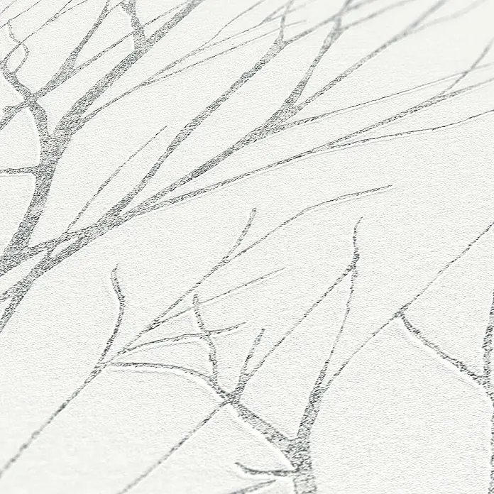 Tadessi Vliestapete M1-No.1323 - Grau, Floral, 10,05 x 0,53 m
