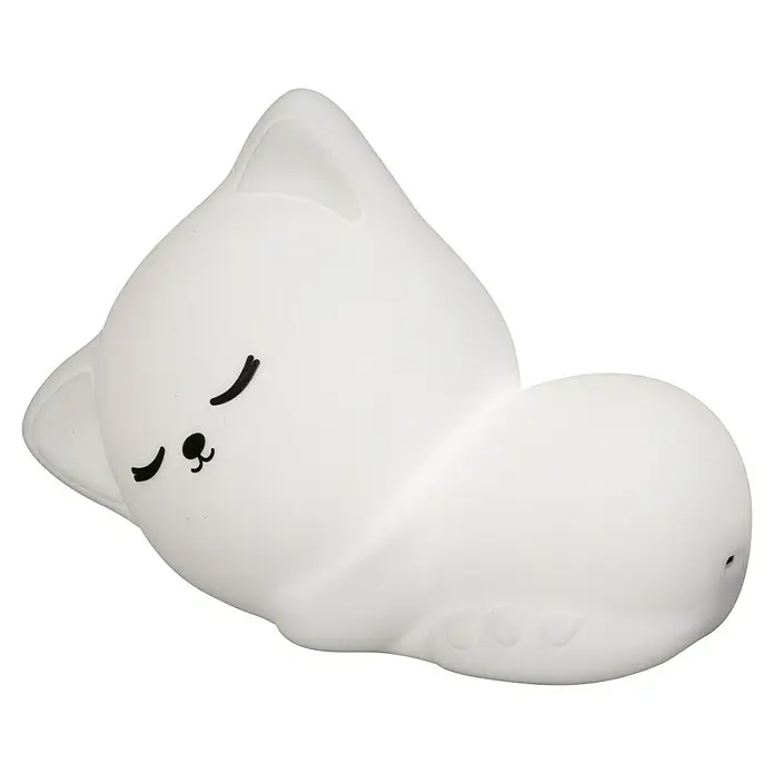 FHL easy LED-Nachtlicht Mia - 0,4 W, L x B x H: 16 x 8 x 11 cm, RGBW, Katze Mia - Niedliche, weiße Katzennachtlampe für Kinder. Die Lampe hat eine sanfte Beleuchtung und ein freundliches Design, perfekt für das Kinderzimmer.