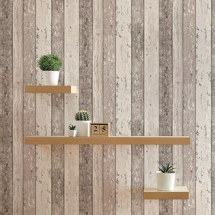 Tadessi Vliestapete M1-No.861 - Creme, Holzoptik, 10,05 x 0,53 m
