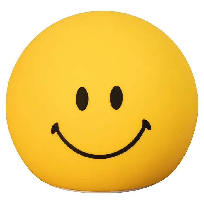 FHL easy LED-Nachtlicht GlowMoji - 0,3 W, L x B x H: 13 x 13 x 12 cm, Warmweiß, Smiley Yellow - Gelbes Smiley-Gesicht mit einfachem, aber ausdrucksstarkem Design. Freundliches und positives Dekorationsstück.