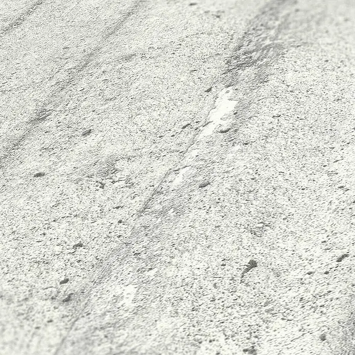 Tadessi Vliestapete M1-No.854 - Grau, Steinoptik, 10,05 x 0,53 m - Helle, graue, texturierte Oberfläche mit dunkleren, unregelmäßigen Streifen, ähnlich Beton oder Stein.