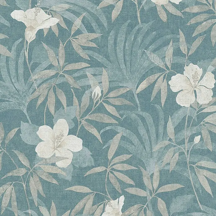 Tadessi Vliestapete M1-No.694 - Blau, Floral, 10,05 x 0,53 m