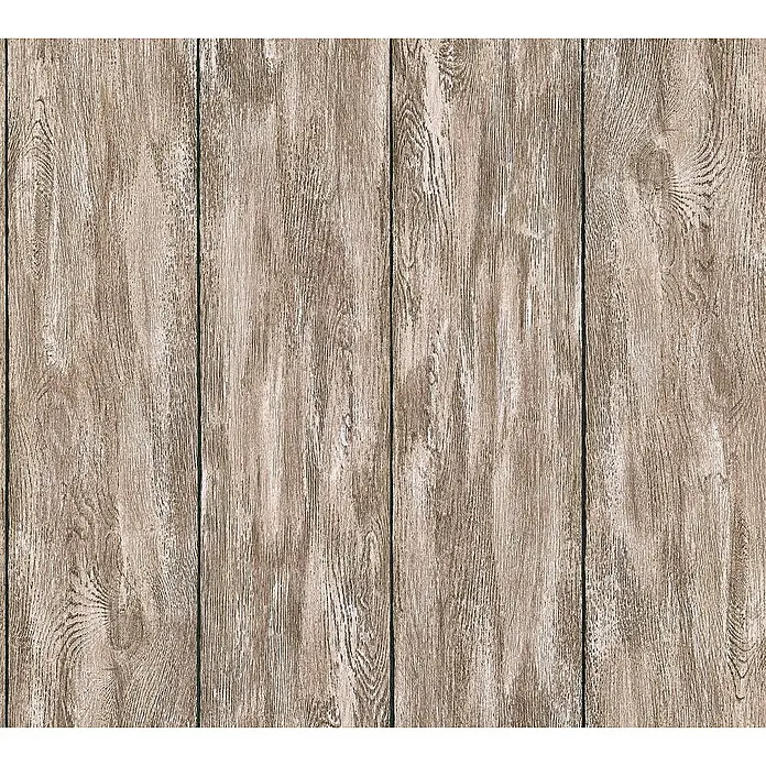 Tadessi Vliestapete M1-No.1632 - Braun, Holzoptik, 10,05 x 0,53 m - Verwitterte hellbraune Holzbohlen mit deutlicher Maserung, ideal für Bodenbeläge oder Wandverkleidungen.