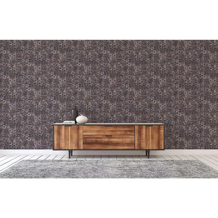 Tadessi Vliestapete M1-No.363 - Violett, Fliesenoptik, 10,05 x 0,53 m