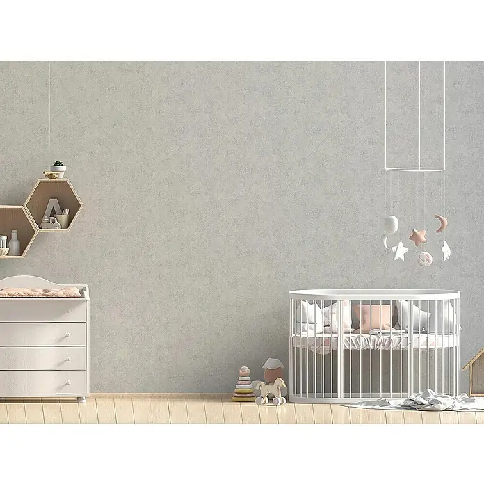 Tadessi Vliestapete M1-No.1125 - Silber, Uni, 10,05 x 0,53 m
