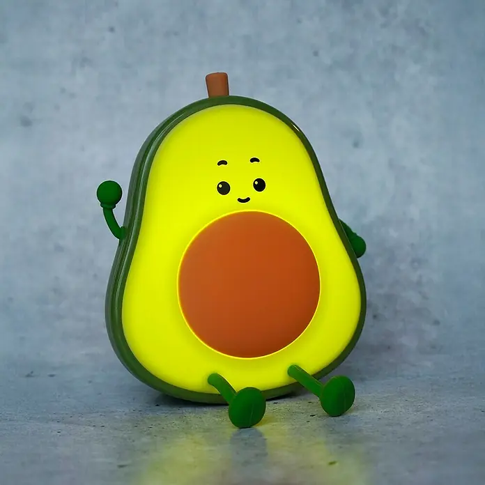 FHL easy LED-Nachtlicht Bobi - 0,4 W, L x B x H: 13,5 x 9,5 x 13,5 cm, Warmweiß, Avocado Bobi - Niedliche Avocado-Nachtlampe mit freundlichem Gesicht, ideal für Kinderzimmer. Sanftes Licht sorgt für eine angenehme Atmosphäre.