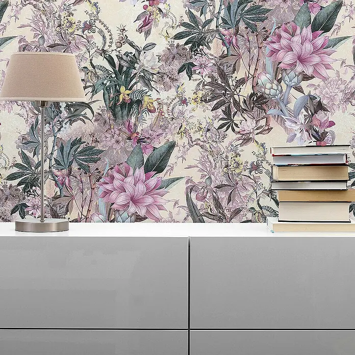 Tadessi Vliestapete M1-No.785 - Rosa, Floral, 10,05 x 0,53 m