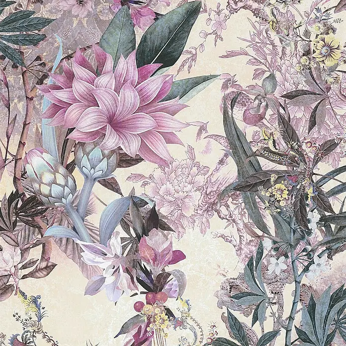 Tadessi Vliestapete M1-No.785 - Rosa, Floral, 10,05 x 0,53 m