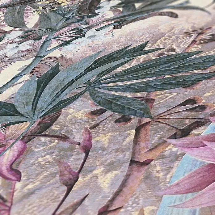 Tadessi Vliestapete M1-No.785 - Rosa, Floral, 10,05 x 0,53 m