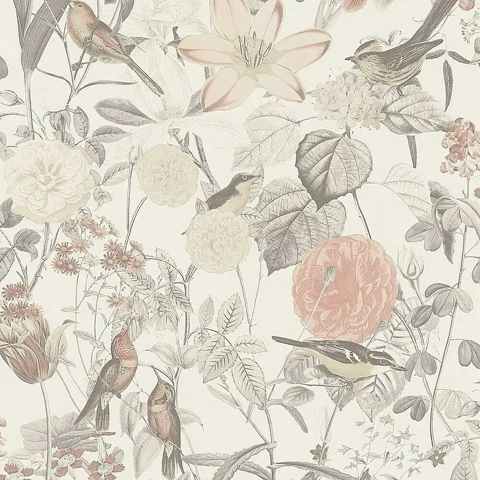 Tadessi Vliestapete M1-No.338 - Rosa, Floral, 10,05 x 0,53 m