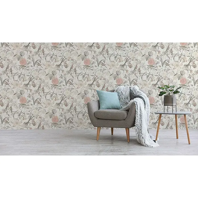 Tadessi Vliestapete M1-No.338 - Rosa, Floral, 10,05 x 0,53 m