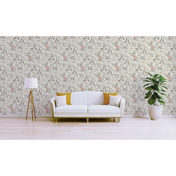 Tadessi Vliestapete M1-No.338 - Rosa, Floral, 10,05 x 0,53 m