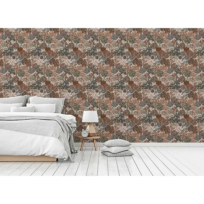 Tadessi Vliestapete M1-No.1460 - Rot, Floral, 10,05 x 0,53 m