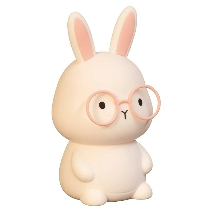 FHL easy LED-Nachtlicht Josie - 0,4 W, L x B x H: 9 x 9 x 16,3 cm, RGBW, Hase Josie - Niedliche Hasenlampe mit Brille, perfekt als dekoratives Nachtlicht oder Geschenk. Bringt Freude und sanftes Licht in jeden Raum.
