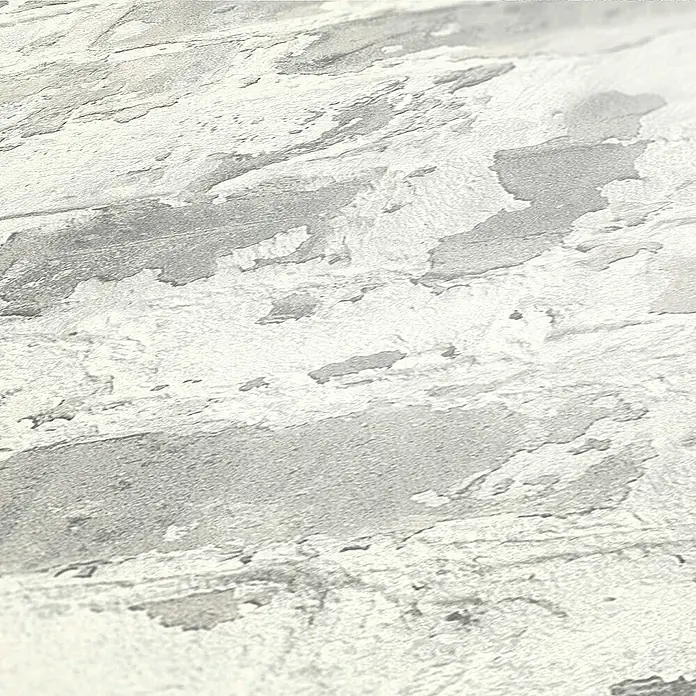 Tadessi Vliestapete M1-No.293 - Grau, Steinoptik, 10,05 x 0,53 m - Hellgraue und weiße strukturierte Oberfläche im Used-Look, ähnlich gealtertem Holz oder Stein.