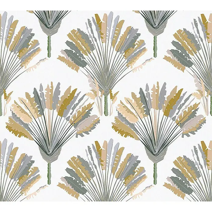 Tadessi Vliestapete M1-No.1546 - Grau, Floral, 10,05 x 0,53 m