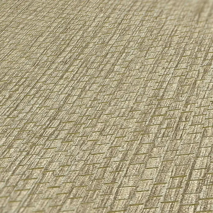 Tadessi Vliestapete M1-No.1730 - Grau, Sonstiges, 10,05 x 0,53 m - Strukturierte Tapete in Beige-Gold mit diagonalem Webmuster.