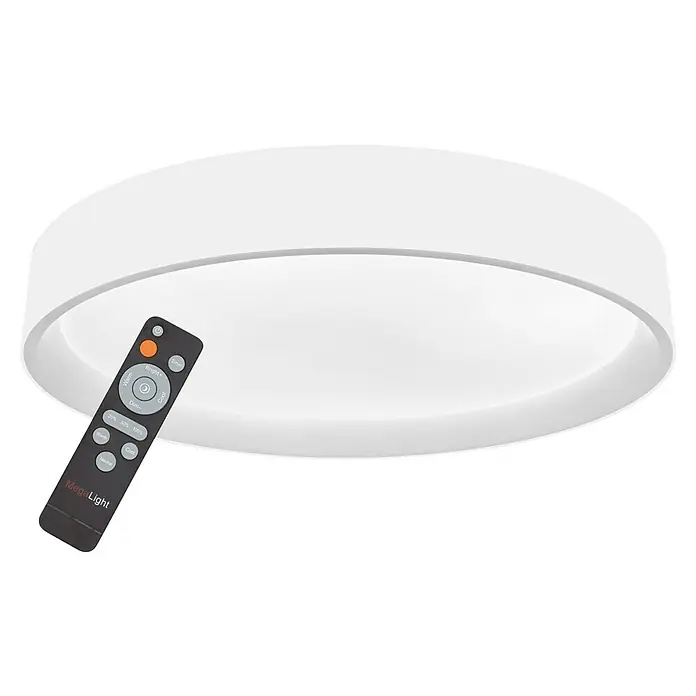 MegaLight LED-Deckenleuchte rund Shining Arctica - 24 W, Ø x H: 39 x 7,5 cm, Weiß, Bernstein - Moderne LED-Deckenleuchte mit Fernbedienung zur Steuerung von Helligkeit und Farbtemperatur, für eine flexible Beleuchtungslösung.