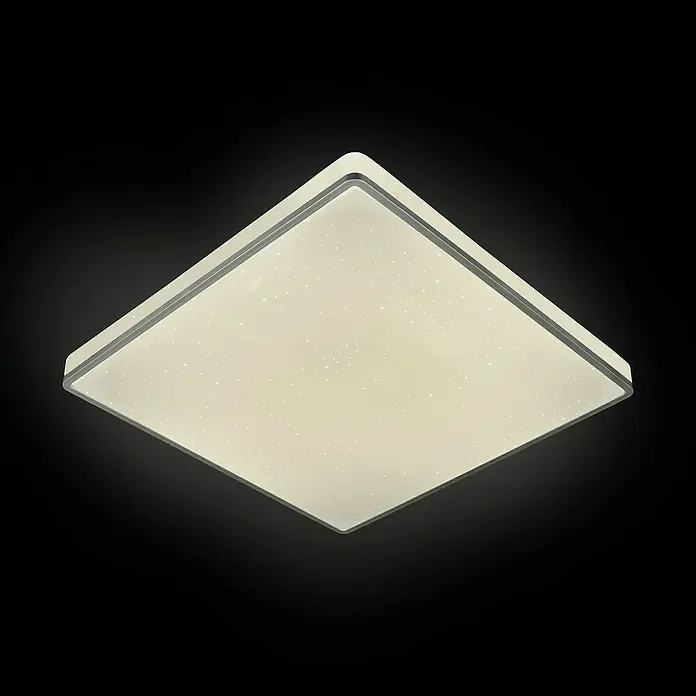 MegaLight LED-Deckenleuchte Shining Frame - 15 W, L x B x H: 27 x 27 x 4 cm, Weiß, Neutralweiß - Quadratische LED-Deckenleuchte mit Sternmuster und schlankem, modernem Design, ideal für jeden Raum.