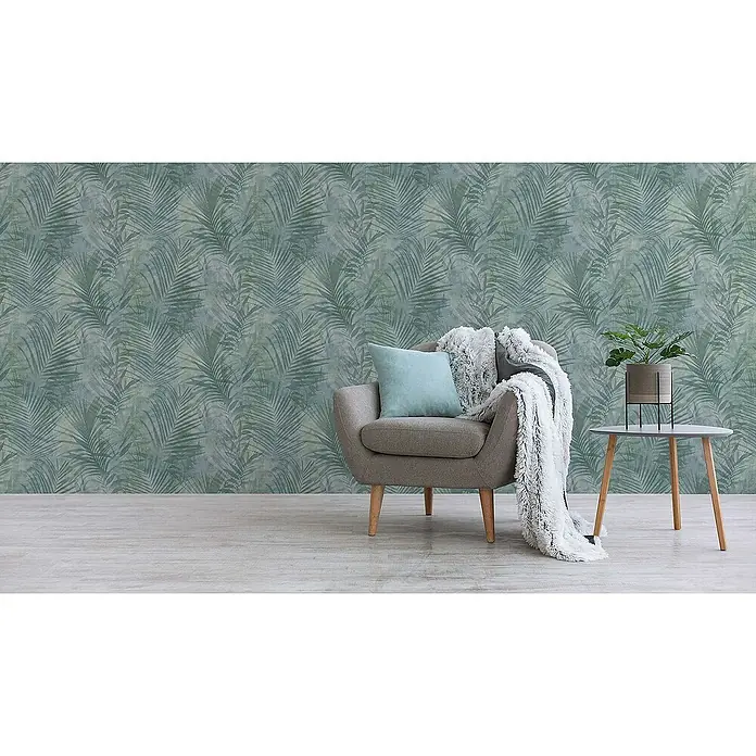 Tadessi Vliestapete M1-No.384 - Blau, Floral, 10,05 x 0,53 m