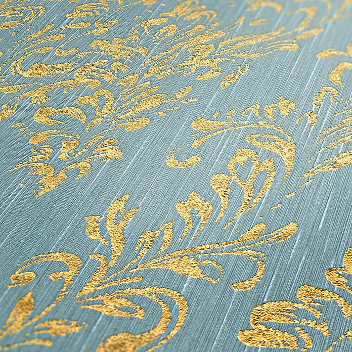 Tadessi Vliestapete M1-No.2179 - Blau, Ornament, 10,05 x 0,53 m