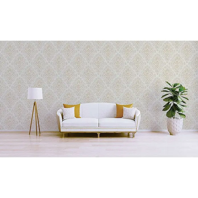 Tadessi Vliestapete M1-No.2447 - Grau, Ornament, 10,05 x 0,53 m