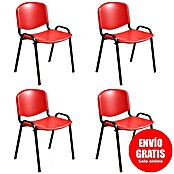 Unisit Silla Dado (Rojo, Plástico, 4 ud.) | BAUHAUS