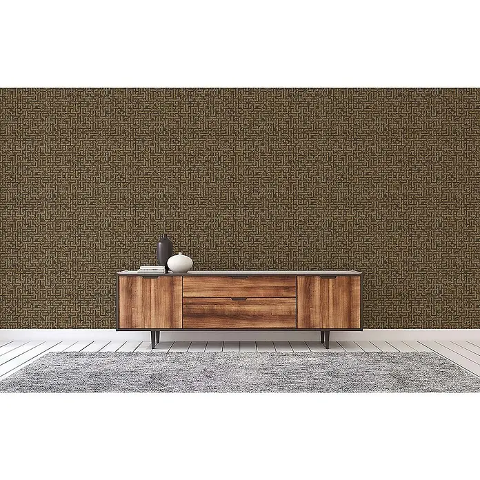 Tadessi Vliestapete M1-No.1822 - Braun, Grafisch, 10,05 x 0,53 m