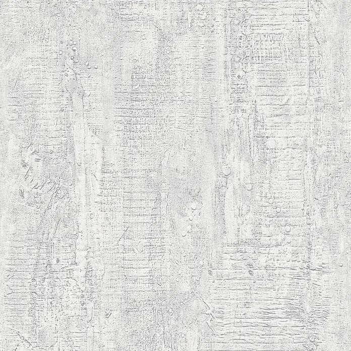 Tadessi Vliestapete M1-No.893 - Weiß, Steinoptik, 10,05 x 0,53 m - Strukturierte Tapete in Weiß und Hellgrau mit Used-Holz- oder Beton-Optik.