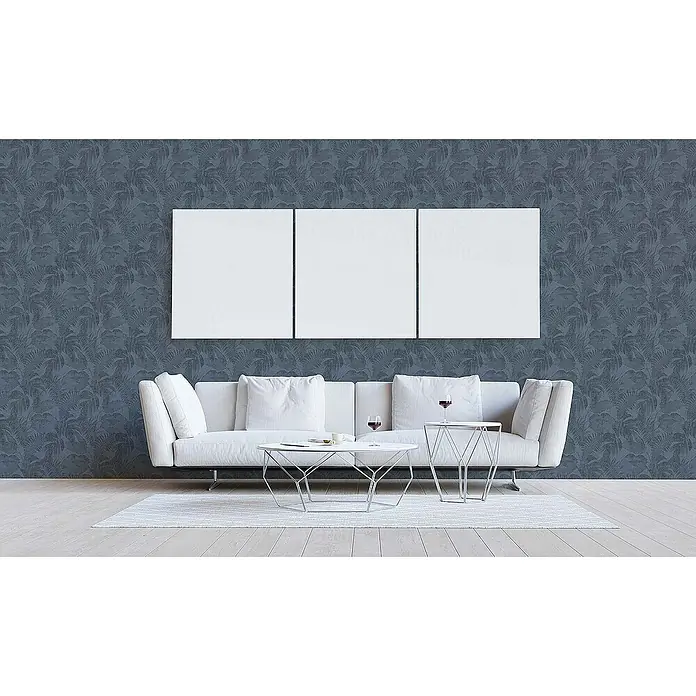 Tadessi Vliestapete M1-No.1661 - Blau, Floral, 10,05 x 0,53 m